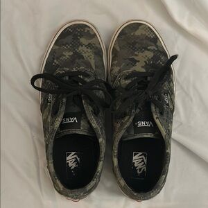 Vans Green Camouflage Sneakers